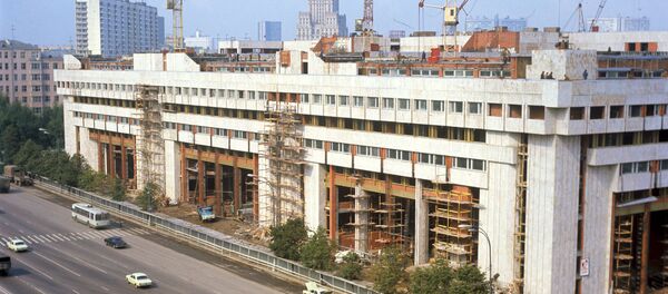 Строительство олимпийского пресс-центра на Садовом кольце (ныне здание МИА Россия Сегодня). - Sputnik Латвия