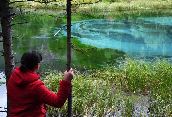 Гейзерное озеро недалеко от села Акташ в Республике Алтай - Sputnik Латвия