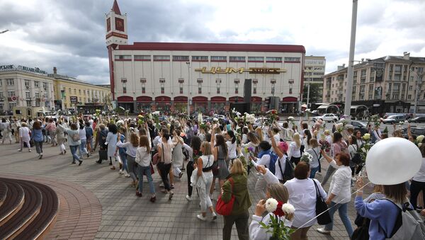 Мирная акция протеста в Минске - Sputnik Латвия