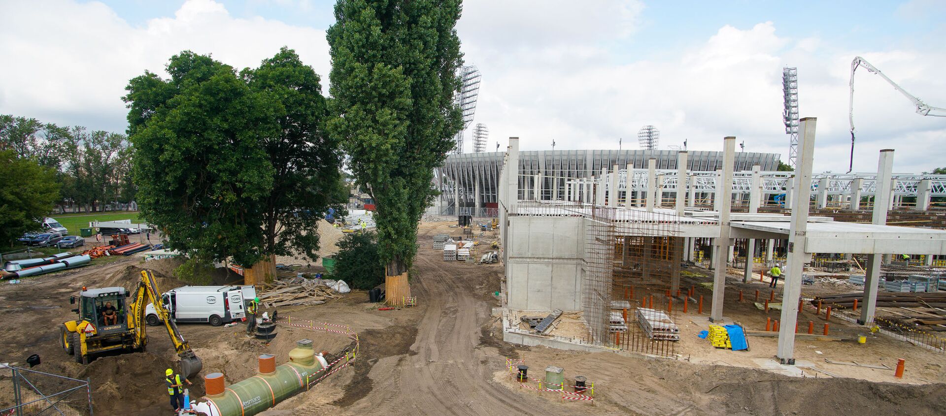 Строительство хоккейного холла на стадионе Даугава - Sputnik Латвия, 1920, 01.05.2021