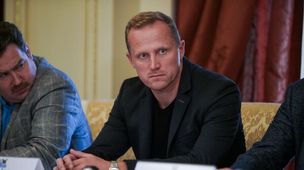 Пресс-конференция, посвященная новому сезону Латвийской хоккейной лиги - Sputnik Латвия