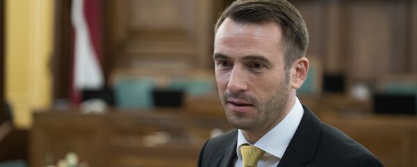 Мартиньш Стакис на заседании Сейма Мартиньш Стакис на заседании Сейма - Sputnik Latvija