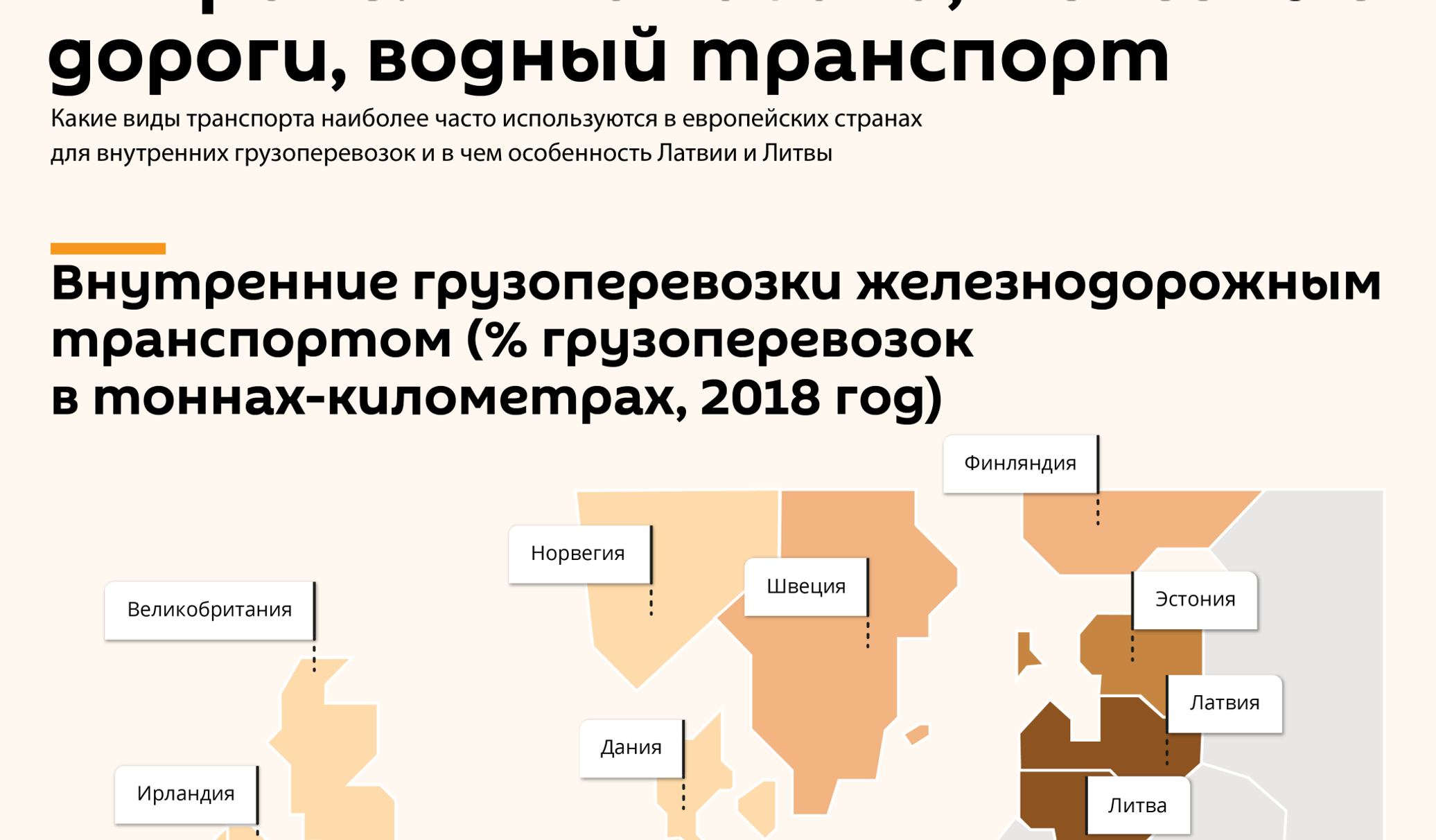 Внутренние грузоперевозки в Европе: автомобили, железные дороги, водный  транспорт - 16.09.2020, Sputnik Латвия