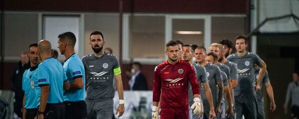 ФК «Рига» на матче с шотландским «Селтик» ФК «Рига» на матче с шотландским «Селтик» - Sputnik Латвия