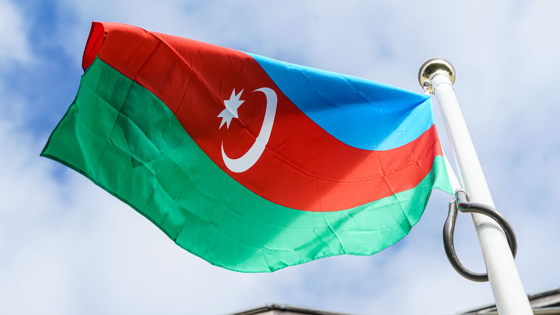 Флаг Азербайджана на посольстве в Риге - Sputnik Латвия, 1920, 07.05.2021