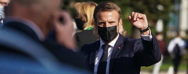 Президент Франции Эммануэль Макрон Президент Франции Эммануэль Макрон - Sputnik Latvija