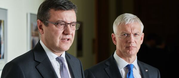 Янис Рейрс и Кришьянис Кариньш  - Sputnik Латвия