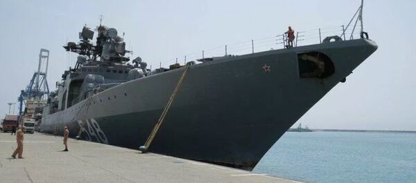 Большой противолодочный корабль Адмирал Пантелеев в порту Лимассол - Sputnik Latvija