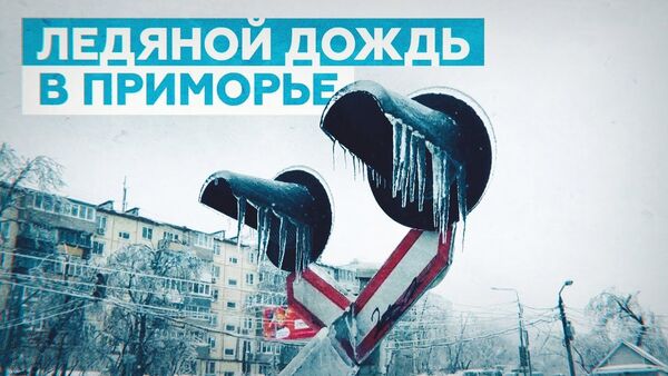 Во власти снега и льда: очевидцы сняли последствия циклона во Владивостоке - Sputnik Latvija