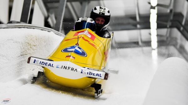 Немецкий пилот Франческо Фридрих в Сигулде не уступил никому - Sputnik Латвия