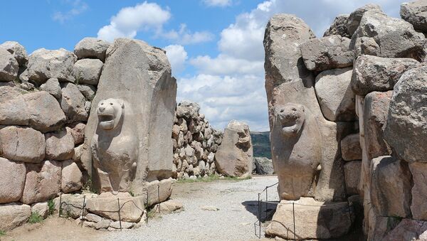 «Львиные ворота» в Хаттусе - столице древнего Хеттского царства - Sputnik Latvija