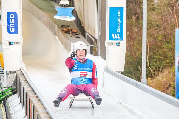 Во время второго этапа Кубка мира латвийские саночники дважды поднимались на подиум - Sputnik Латвия