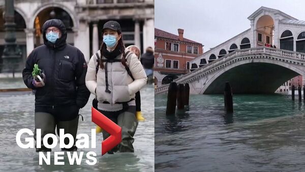 Наводнение в Венеции попало на видео - Sputnik Latvija