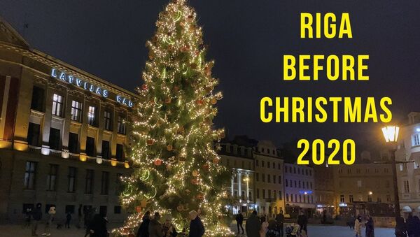 Как выглядит главная рождественская площадь Риги - Sputnik Латвия