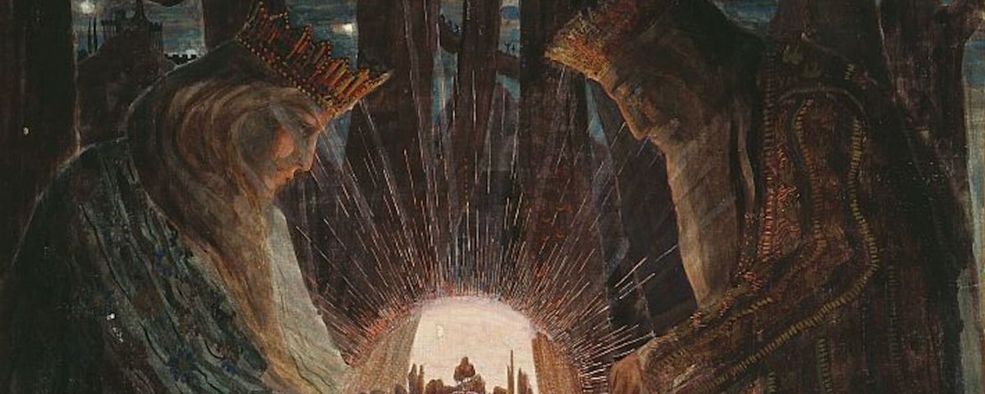 Картина «Сказка королей» (1909 г.) литовского мистика, художника и композитора Чюрлениса - Sputnik Латвия, 1920, 17.04.2025