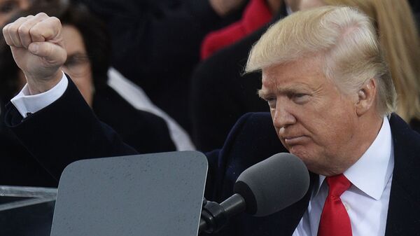 Президент США Дональд Трамп на церемонии инаугурации в Вашингтоне - Sputnik Латвия