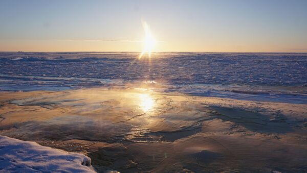 Лед на Беринговом море недалеко от Нома, 2018 год - Sputnik Латвия