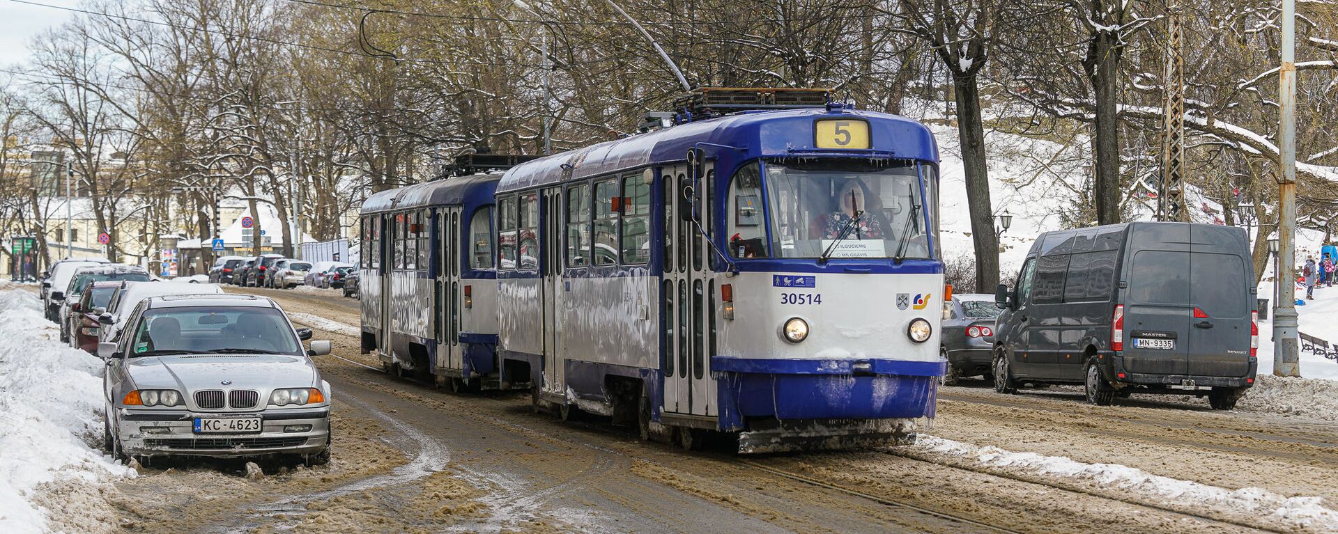 Трамвай зимой в Риге - Sputnik Латвия, 1920, 07.02.2022