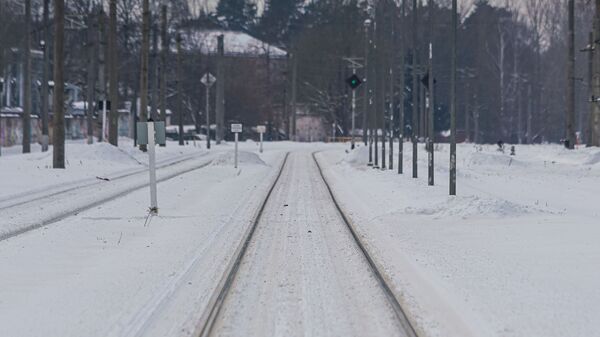 Железнодорожные пути, занесенные снегом - Sputnik Латвия