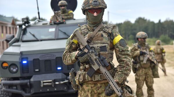 Военнослужащие Украины во время совместных учений Украины и стран НАТО - Sputnik Латвия