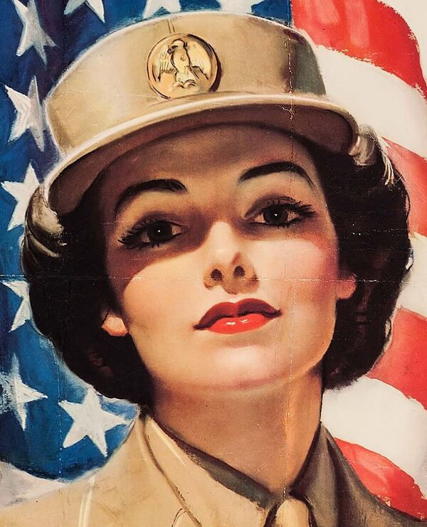 Постер призыва девушек в Женский корпус армии США в 1943 году  - Sputnik Latvija