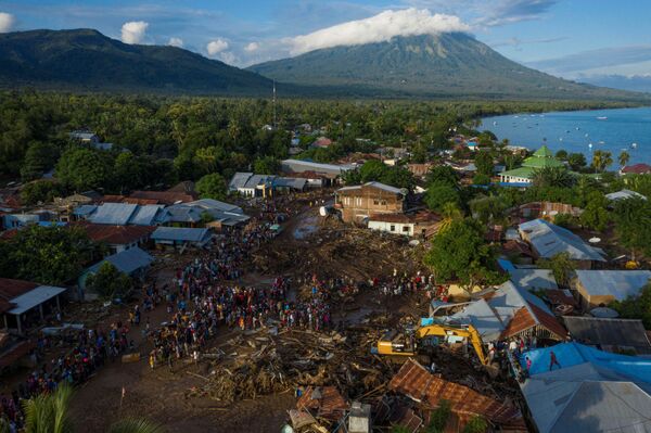 Аэрофотоснимок района, пострадавшего от стихийного бедствия в индонезийской провинции Восточная Нуса - Тенгара - Sputnik Латвия