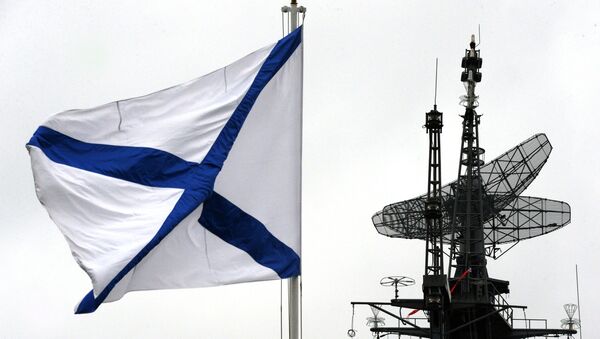 Андреевский флаг на корабле Балтийского флота - Sputnik Latvija