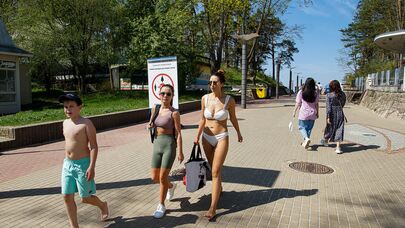 Отдыхающие в Юрмале