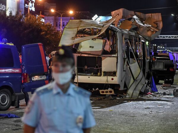 Сообщения о взрыве в маршрутном автобусе ПАЗ в Воронеже стали поступать в четверг, 12 августа, после 21:30. - Sputnik Латвия