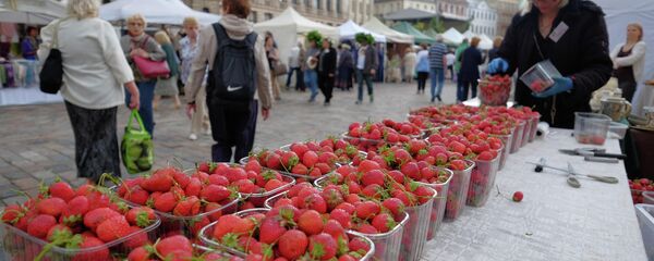 Зеленый рынок на Домской площади в Риге Зеленый рынок на Домской площади в Риге - Sputnik Latvija