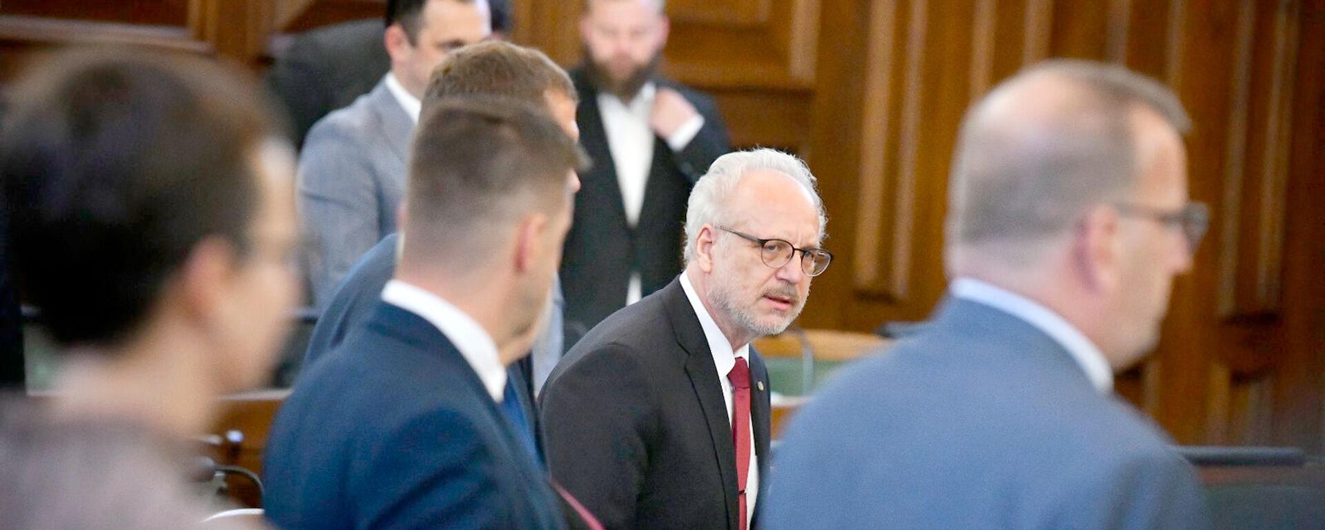 Президент Латвии Эгилс Левитс на первом очном заседании Сейма, 2 сентября 2021 года - Sputnik Латвия, 1920, 15.11.2021