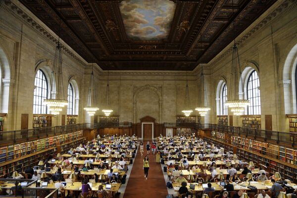 Ņujorkas publiskā bibliotēka – viena no lielākajām pasaulē. Turklāt tā ir viena no lielākajām zinātniskajām bibliotēku sistēmām pasaulē - Sputnik Latvija