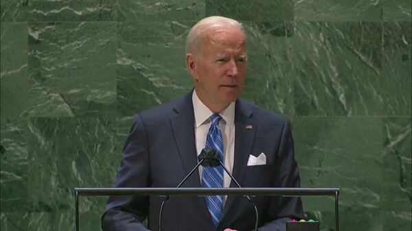 Президент США Джо Байден допустил ошибку, выступая во вторник на 76-й сессии Генеральной Ассамблеи ООН - Sputnik Latvija