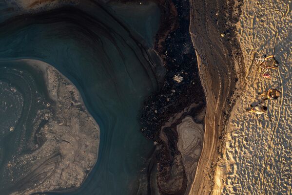Naftas noplūdes rezultātā pie Dienvidkalifornijas krastiem piesārņotas populāras pludmales - Sputnik Latvija
