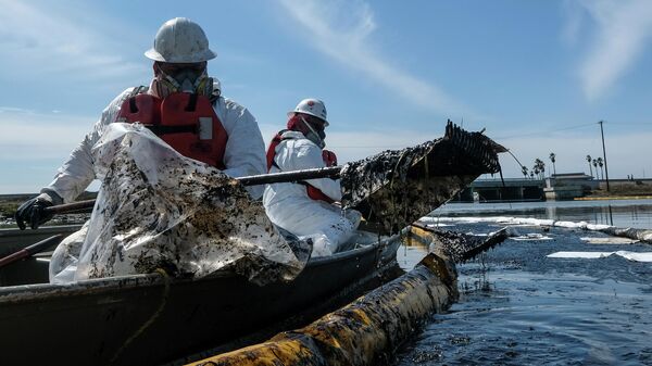 Разлив нефти у побережья Калифорнии - Sputnik Latvija
