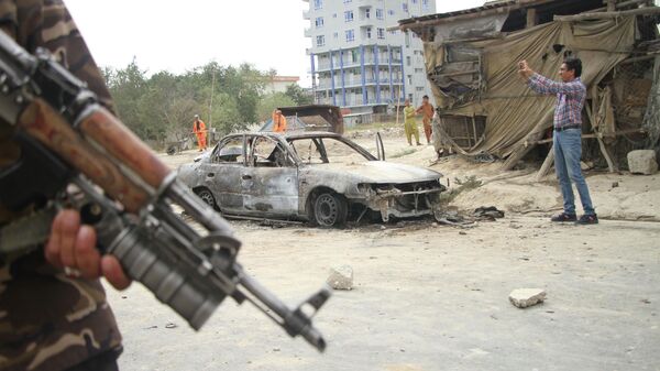 Последствия ракетного обстрела в Кабуле - Sputnik Latvija