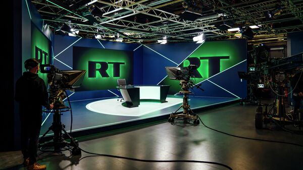 Студия телеканала RT DE - Sputnik Латвия