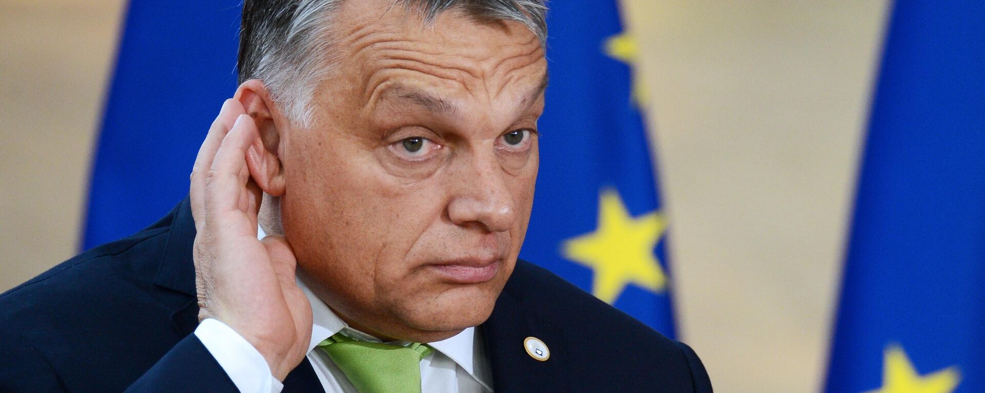 Премьер-министр Венгрии Виктор Орбан на саммите государств и правительств стран-участниц Европейского союза в Брюсселе - Sputnik Латвия, 1920, 26.07.2022