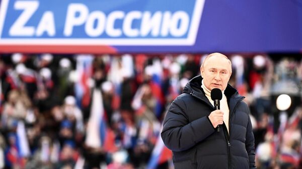Речь Владимира Путина по случаю годовщины воссоединения Крыма с Россией - Sputnik Латвия