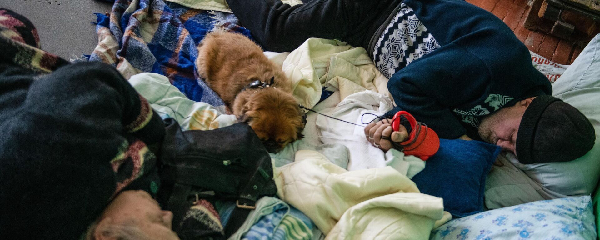 Пожилые люди в центре размещения беженцев, расположенном в здании детско-юношеской спортивной школы в Старобельске - Sputnik Латвия, 1920, 09.03.2026