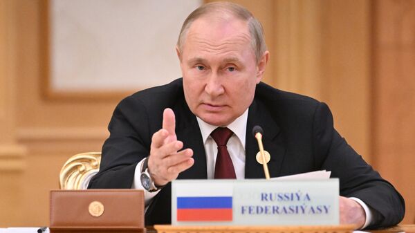 Президент РФ Владимир Путин участвует в шестом Каспийском саммите - Sputnik Латвия