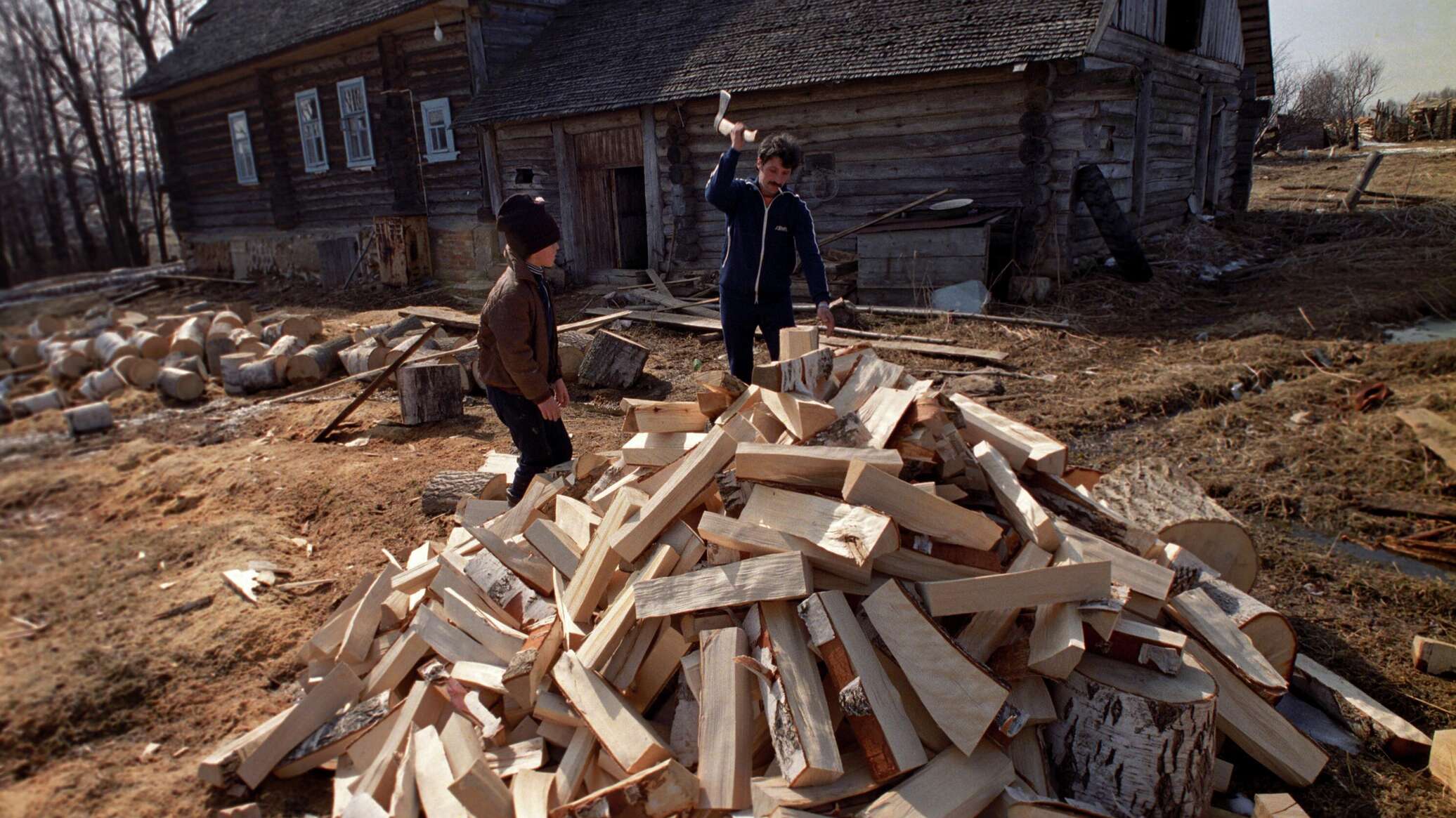 Грузовик с дровами. На траве дрова. Высохнут дрова в сарае. Дрова. Дрова воруют.