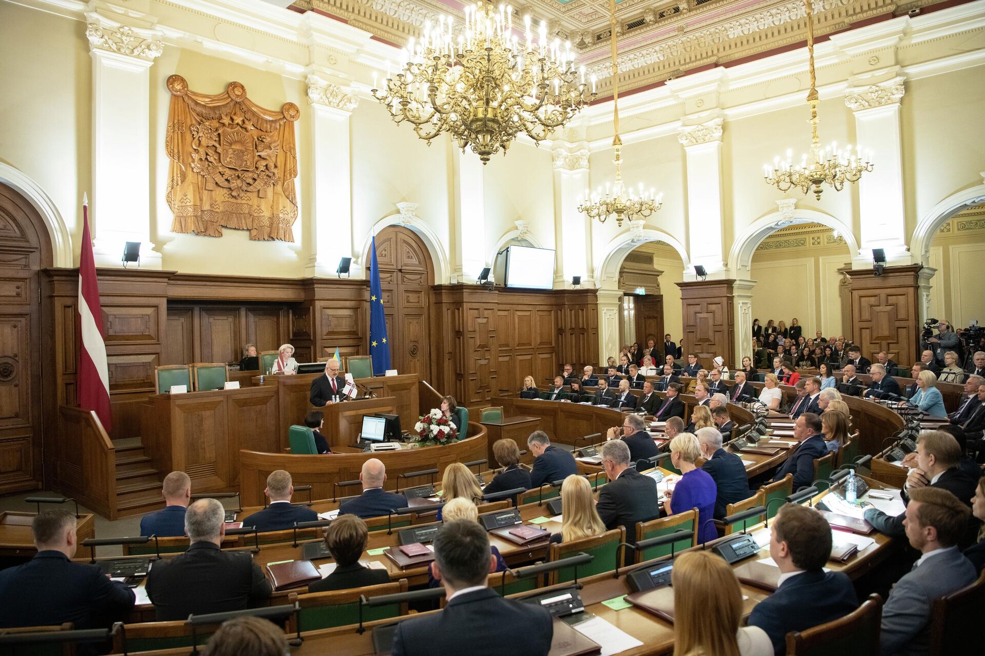 Первое заседание Сейма Латвии 14 созыва, 1 ноября 2022 года  - Sputnik Латвия, 1920, 01.11.2022