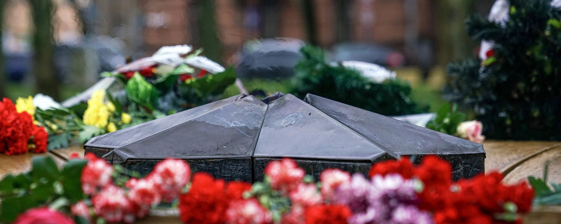 Цветы у Вечного огня в парке Дубровина в Даугавпилсе - Sputnik Латвия, 1920, 06.05.2026