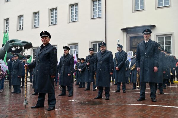 На фото: духовой оркестр литовской полиции. - Sputnik Латвия