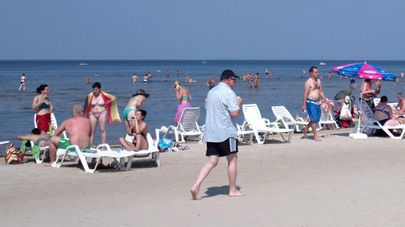 Пляж в Юрмале 