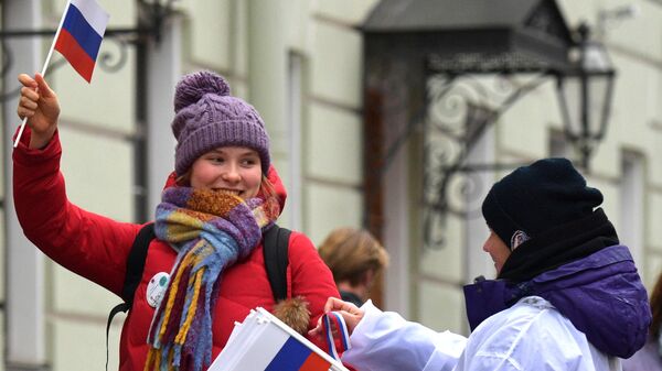 Празднование Дня народного единства в Санкт-Петербурге - Sputnik Латвия