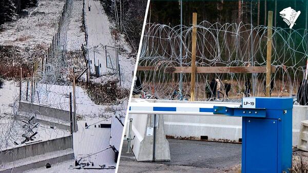 Пограничная служба Финляндии устанавливает дополнительные заграждения в районе КПП Вартиус на границе с РФ - Sputnik Латвия