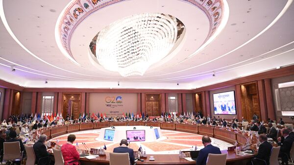 Третье пленарное заседание по теме: Одно будущее на саммите G20 в Нью-Дели - Sputnik Латвия