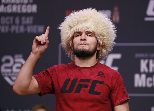 Российский боец смешанных боевых искусств, выступавший под эгидой UFC Хабиб Нурмагомедов. Родился 20 сентября 1988 года.  - Sputnik Латвия